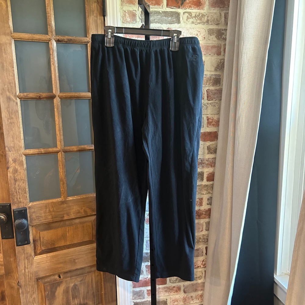 New Balance Sweatpants Mens Black Fleece Elastic Waist Straight Leg Gorpcore XL